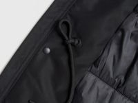 Удлинённая куртка с капюшоном, Черный