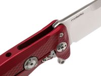 Нож складной LionSteel SR11A RS RED, сталь Uddeholm Sleipner® Satin Finish, рукоять алюминий (Solid®), красный