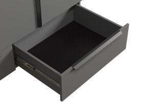 Распашной шкаф Квелен 3-144x220 Графитовый