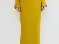 Сатиновая юбка А-силуэта, Желтый