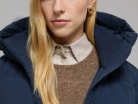 Стеганый пуховик с натуральным пухом