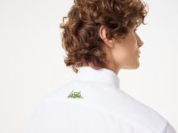 Мужская хлопковая рубашка Lacoste приталенного кроя