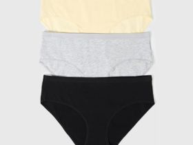 Классические трусы со средней посадкой, 3 шт., Желтый