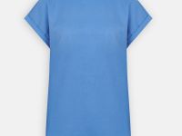 Блузка с коротким рукавом и добавлением льна