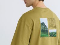 Футболка из хлопка с фотопринтом, Зеленый