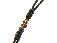 Темляк большой с бусиной "Рыбка", зеленый