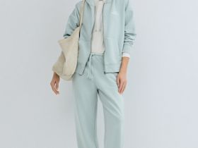 Толстовка на молнии с вышивкой, Зеленый