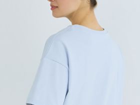 Футболка оверсайз из плотного хлопка, Голубой