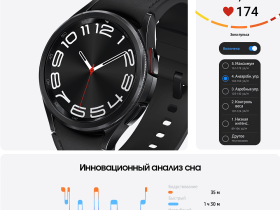 Смарт-часы Samsung Galaxy Watch6 Classic LTE, 43 мм черный