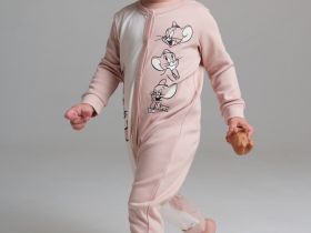 Комбинезон детский трикотажный для девочек, 2 шт в комплекте