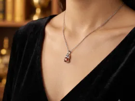 Подвеска из серебра с гранатом и фианитами э0606пд02260355