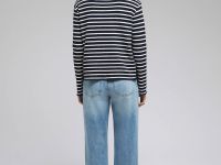 Лонгслив из хлопка в полоску