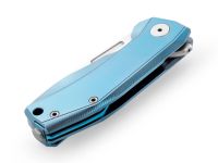 Складной нож LionSteel NANO, сталь MagnaCut, рукоять титан, голубой