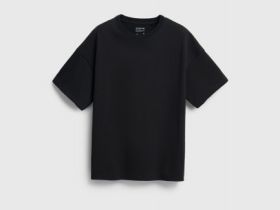 Футболка оверсайз из плотного хлопка, Черный