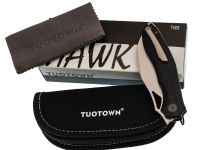 Складной нож TuoTown Hawk, сталь T10S, рукоять G10/Carbon Fiber