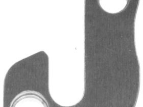 Держатель заднего переключателя "петух" Meta №25 фрезерованный (серебристый)