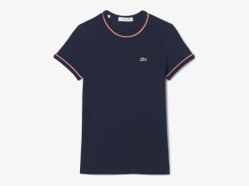 Женская хлопковая футболка Lacoste