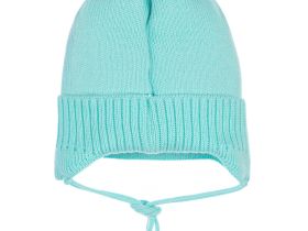 Шапка вязаная с помпоном для девочки