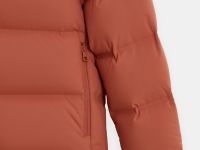 Пуховик с воротником-стойкой и капюшоном