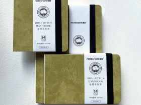 Мини-скетчбук для акварели Potentate 10х10 см 24 л 300 г, светло-желтый