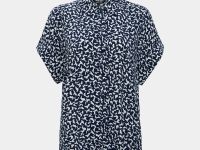 Блузка свободного силуэта с коротким рукавом