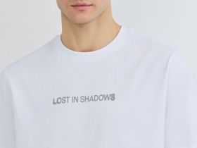 Футболка с текстовым принтом, Белый