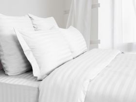 Постельное белье Белый, страйп-сатин 40961-1