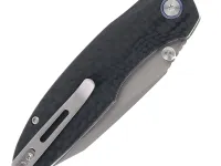 Складной нож Remette Cool Whale sandblast , сталь 14C28N, рукоять G10, черный