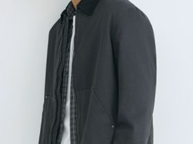 Утеплённая куртка из канваса, Серый