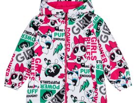 Куртка текстильная с полиуретановым покрытием для девочек (ветровка)