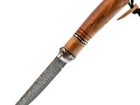 Авторский нож Сокол, сталь мозаичный дамаск, подарочная шкатулка