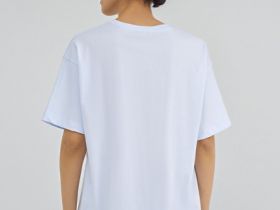 Футболка оверсайз с принтом, Голубой