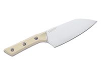 Нож кухонный Сантоку Microtech Santoku Knife 6', сталь M390MK, рукоять G10, белый