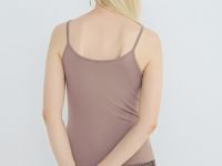 Базовый топ из микрофибры, Коричневый