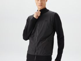 Мужской двусоставной свитер Lacoste стандартного кроя на молнии