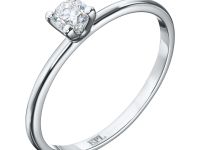 Кольцо из белого золота с бриллиантом э4701кц07200355