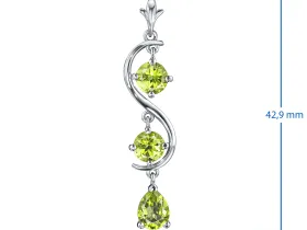 Подвеска из серебра с хризолитами э0611пд01260373