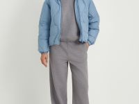 Утепленная куртка с воротником-стойкой