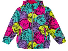 Куртка текстильная с полиуретановым покрытием для девочек (ветровка)