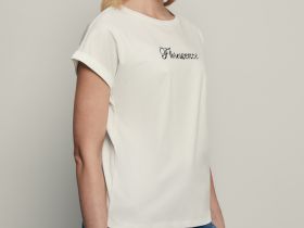 Футболка из мерсеризованного хлопка с принтом