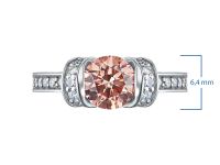 Классическое кольцо из белого золота э0912кц11210609_pink