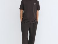 Футболка с принтом, Коричневый