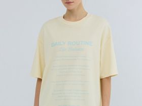 Футболка оверсайз с принтом, Желтый
