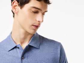 Мужское поло L.12.12 из меланжевой ткани