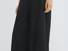 Широкие брюки с эластичным поясом, Черный