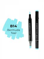 Маркер двухсторонний на спиртовой основе Sketchmarker Brush Цвет Бермудская бирюза