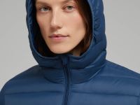 Стеганый пуховик с натуральным пухом