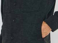 Куртка-рубашка из структурного трикотажа, Серый