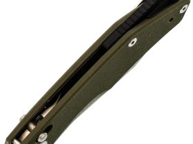 Складной нож SRM Cub, сталь Laminated 140Cr, рукоять G10, зеленый