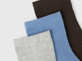 Короткие носки для мальчиков, 3 пары, Коричневый